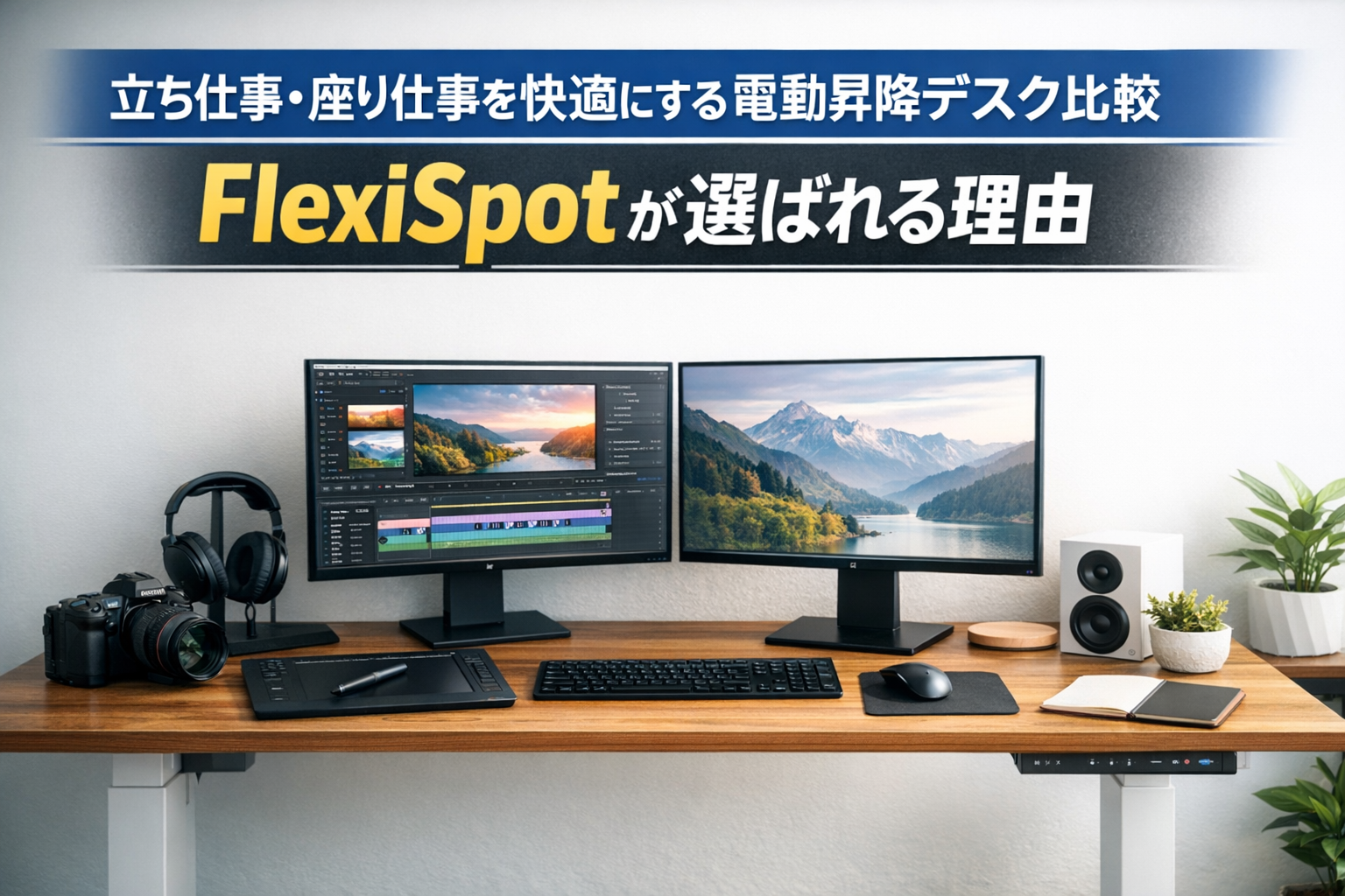 【立ち仕事・座り仕事を快適にする電動昇降デスク比較｜FlexiSpotが選ばれる理由】