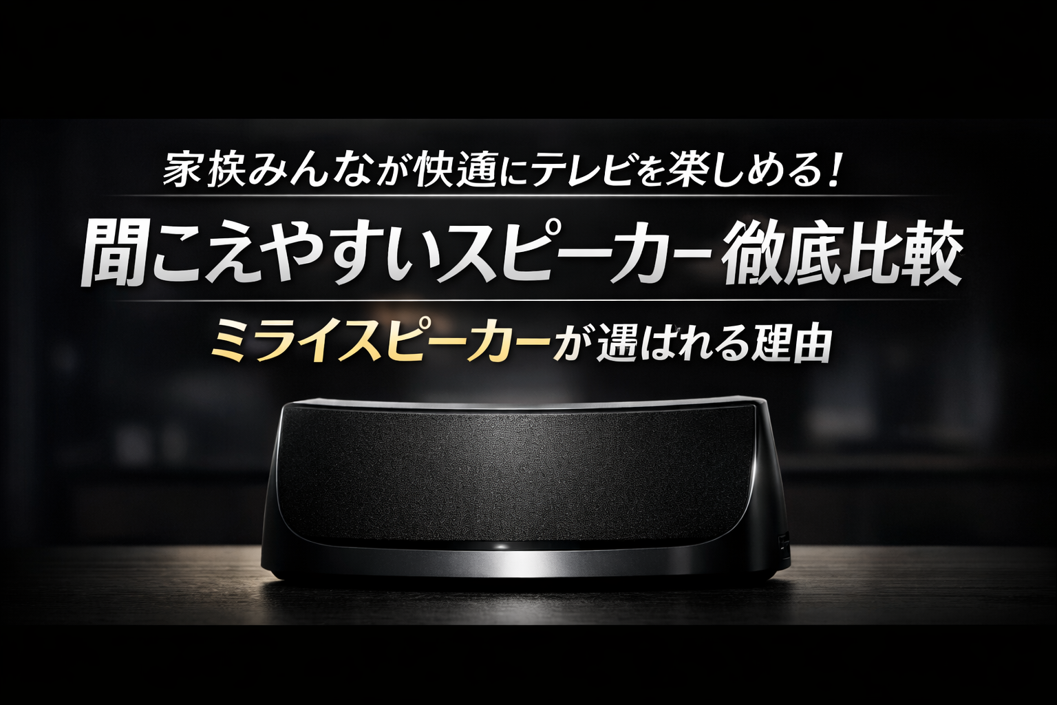 家族みんなが快適にテレビを楽しめる！聞こえやすいスピーカー徹底比較｜ミライスピーカーが選ばれる理由